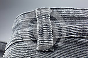 Grey hipster jeans material. Gray Cloth texture background