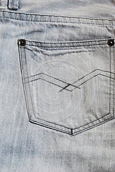 Grey jeans back pocket background texture