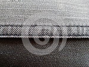 Grey jeans pattern with stitchings