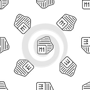 Grey line Processor icon isolated seamless pattern on white background. CPU, central processing unit, microchip