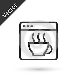 Grey line Software, web developer programming code icon isolated on white background. Javascript computer script random