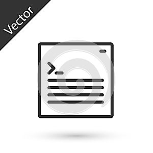 Grey line Software, web developer programming code icon isolated on white background. Javascript computer script random