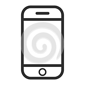 Grey lines mobile phone icon simple design. Mobile phone sign vector eps10.