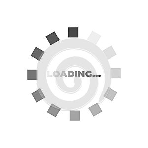Flat loading circle icon