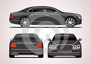 Grey luxury sedan