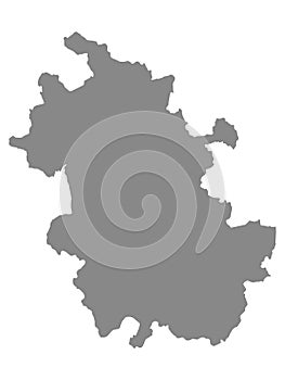 Grey Map of Anhui Province