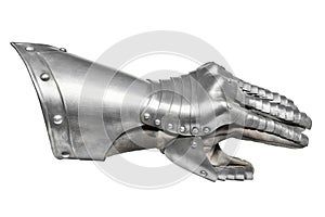 Grey Metal Finger Gauntlet.