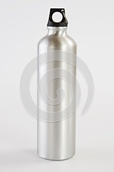 Grey metal water flask