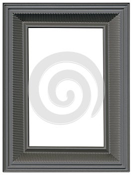 Grey Metallic Picture Frame Cutout photo