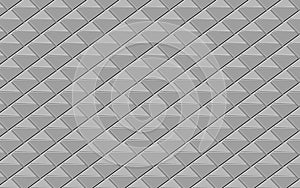 Grey metallic triangles in an abstract background