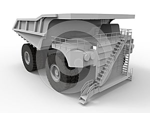 Grey mining truck