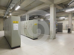 Grey modern electrical panels