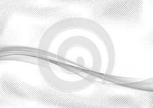 Grey modern futuristic abstract mild smooth swoosh wave background photo
