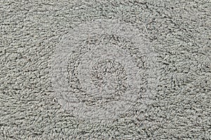 Grey natural plush terry cloth turkish bath beach towel, textured fabric macro background closeup, horizontal texture pattern