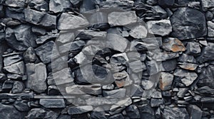 Grey natural rock background created with Generative AI. Solid structure with various shapes.