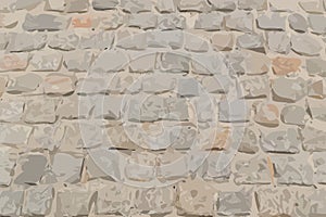 Grey Old Stone Pavement Texture Background Top View