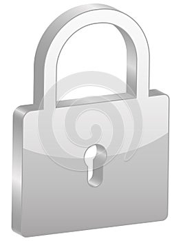 Grey padlock symbol