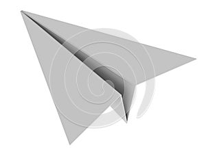Grey paper plane