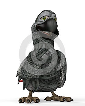Grey parrot cartoon overconfident photo