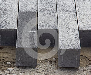 Grey paver stones