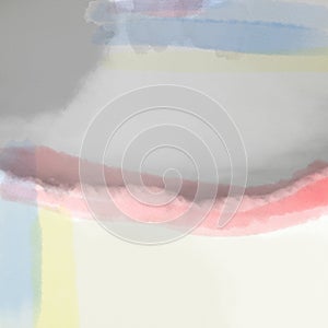 Grey Pink Blue Yellow Abstract Painting