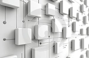 Grey pixel background with digital dots. Digital data dots gray pattern.