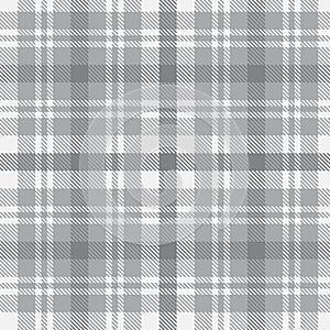 Grey Plaid Tartan Checkered Seamless Pattern