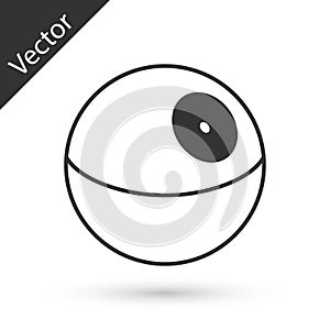 Grey Planet icon isolated on white background. Vector