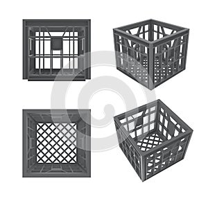 Grey Plastic Crate