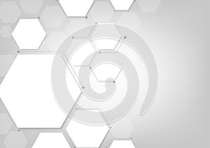 Grey polygonal abstract geometric background, Vector illustrator