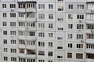 Grey post soviet block of flats