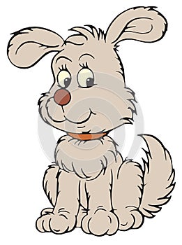 Grey pup (vector clip-art)