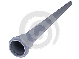 Grey PVC sewer pipe