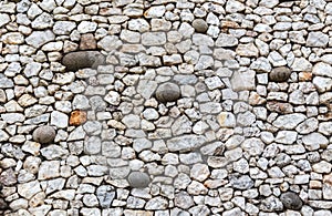 Grey quartz stone wall.