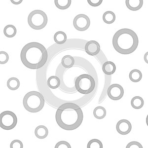 Grey ring pattern. Seamless vector background