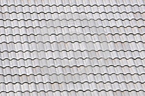 Grey roof tile pattern made from cement
