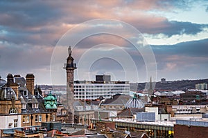 Grey`s Monument in Newcastle Skyline