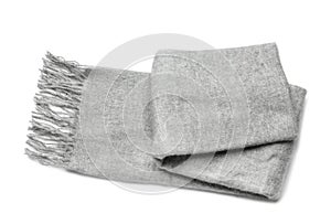 Grey scarf isolated on white