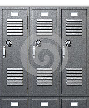 Grey School Lockers Front