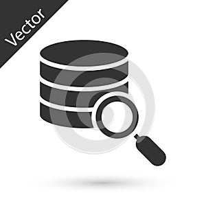 Grey Server, Data, Web Hosting icon isolated on white background. Vector