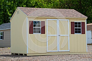 grey shed storage outdoor roof window green