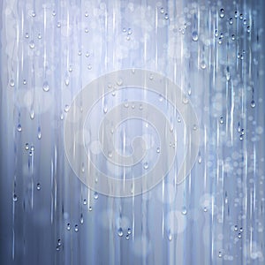 Grey shiny rain. Abstract water background design