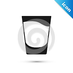 Grey Shot glass icon isolated on white background. Vector