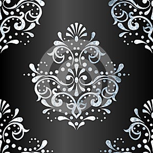 Grey and silver victorian pattern