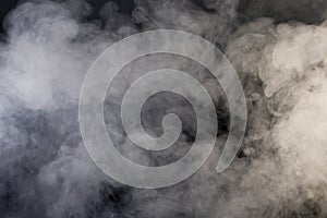 Grey smoke with black background