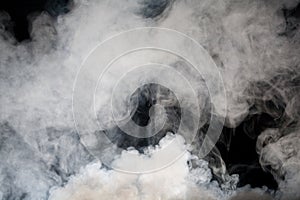 Grey smoke with black background