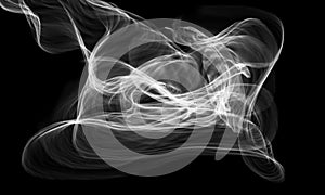 Grey smoke on the floor .  black background.Abstract blue smoke mist fog on a black background. Texture.