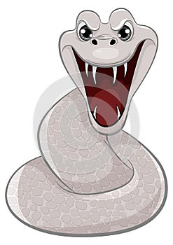 Grey Snake Biting