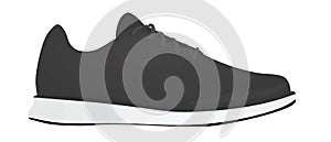 Grey sneakers. side view