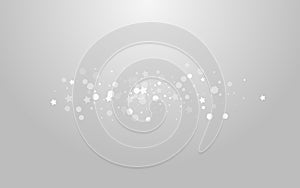 Grey Snowstorm Vector Grey Background. Silver